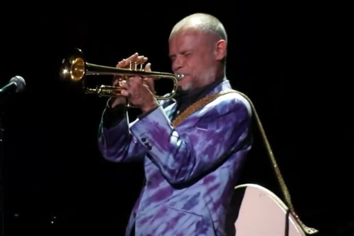 12-2-25 AN, Flea, RHCP, Trumpet, Live, YT Screenshot, Cropped 3x2