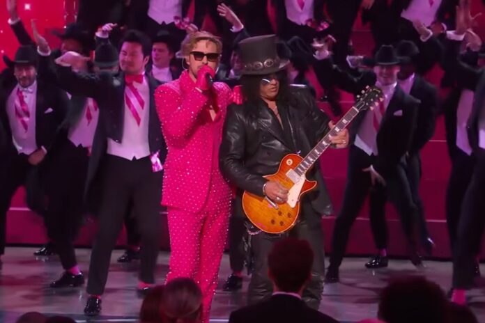 4-1-26 AN, Ryan Gosling, Slash, I'm Just Ken, Oscars 2024, YT Screenshot, Cropped 3x2