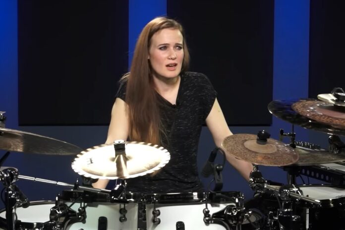 4-11-26 AN, Anika Nilles, Rush, Drums, YT Screenshot, Cropped 3x2